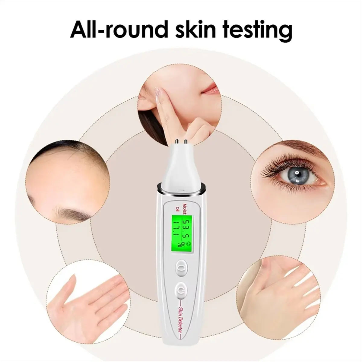 [NEW] Face Skin Tester Portable Skin Analyzer Digital Aesthetic Moisture Tester Water Oil Monitor for Skin Care