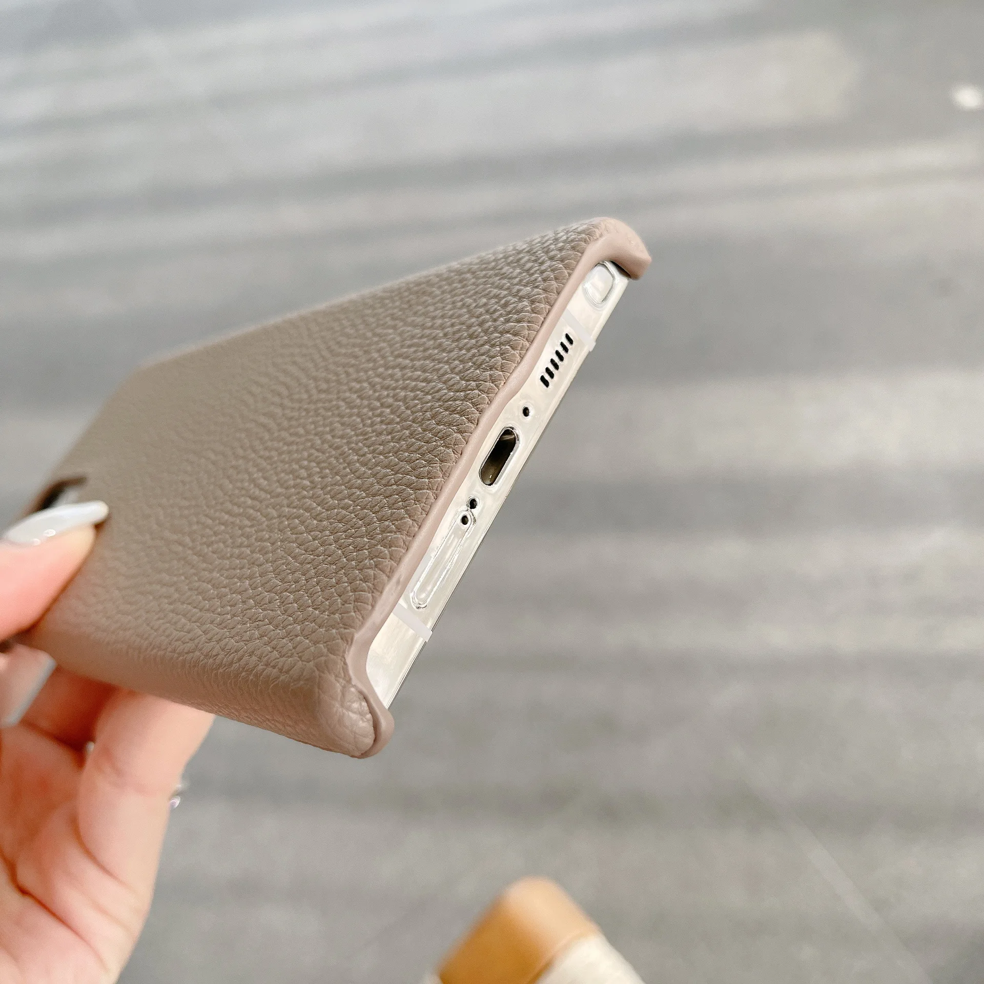 Lychee Patroon Lederen Case Voor Samsung Galaxy S25 Ultra S23 S22 S24 Plus note20Ultra Telefoon Cover Coque