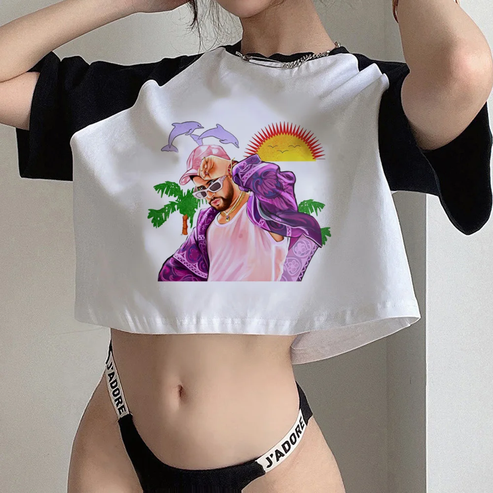 Bad Bunny tshirt women manga t-shirts female graphic anime clothing