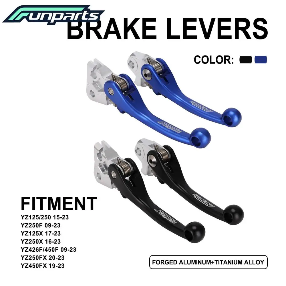 Funparts Motocyklowa dźwignia hamulca ze stopu aluminium i tytanu do Yamaha YZ 125 250 250F 250X 426F 450F 450FX YZ250F
