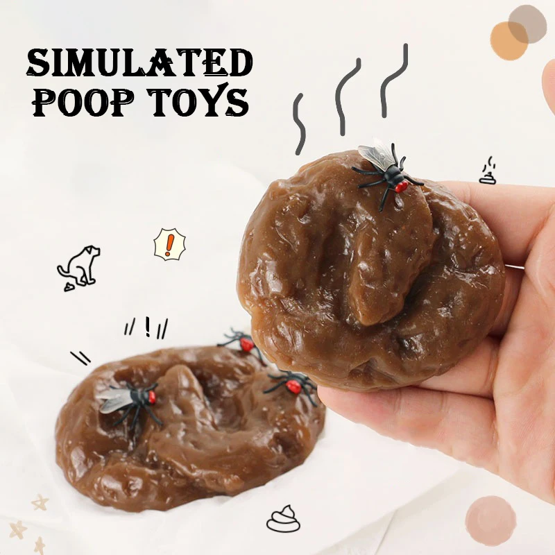 1Pcs Funny Simulation Poop Decompression Pinch Fun Soft Mud Sensory Venting Toys Fluid Poop Toys Children's Toys Quirky Toy Gift
