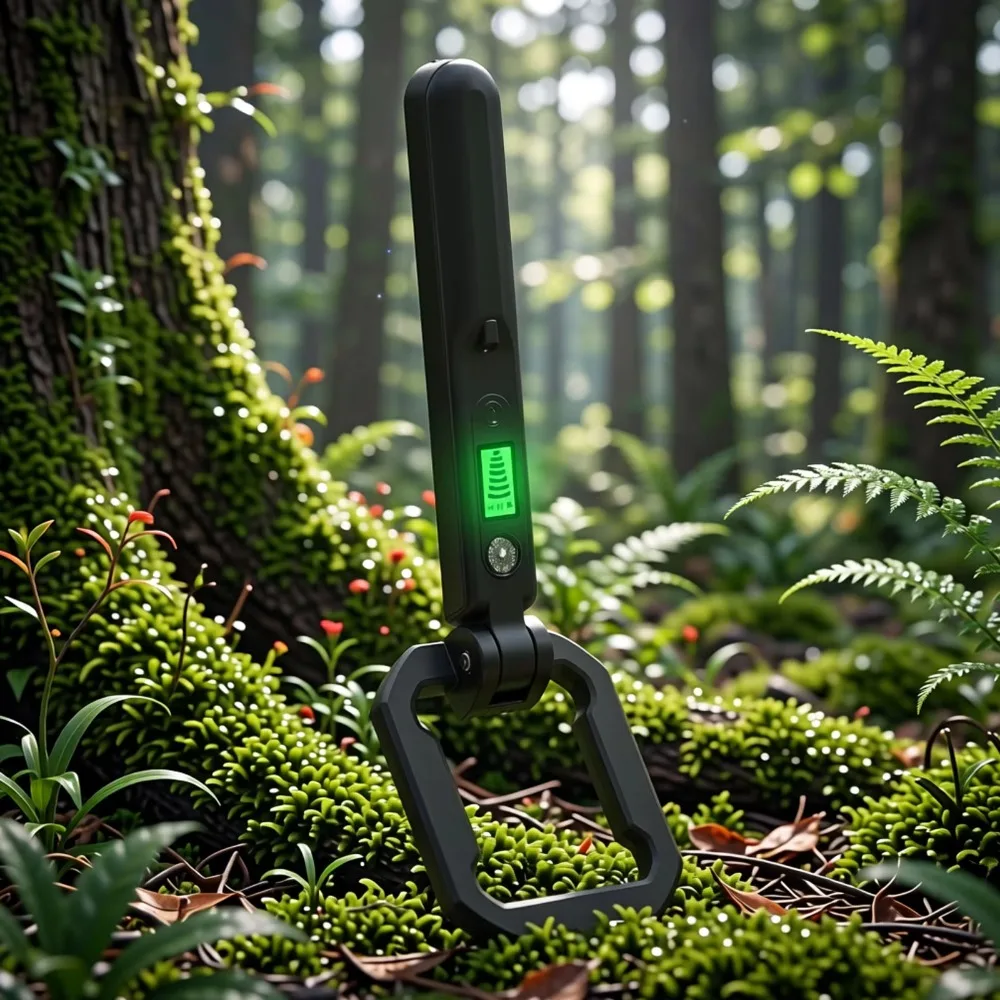 Portable Foldable Metal Detector LCD Display with 360° All-Around Detection High Sensitivity Handheld Metal Detector