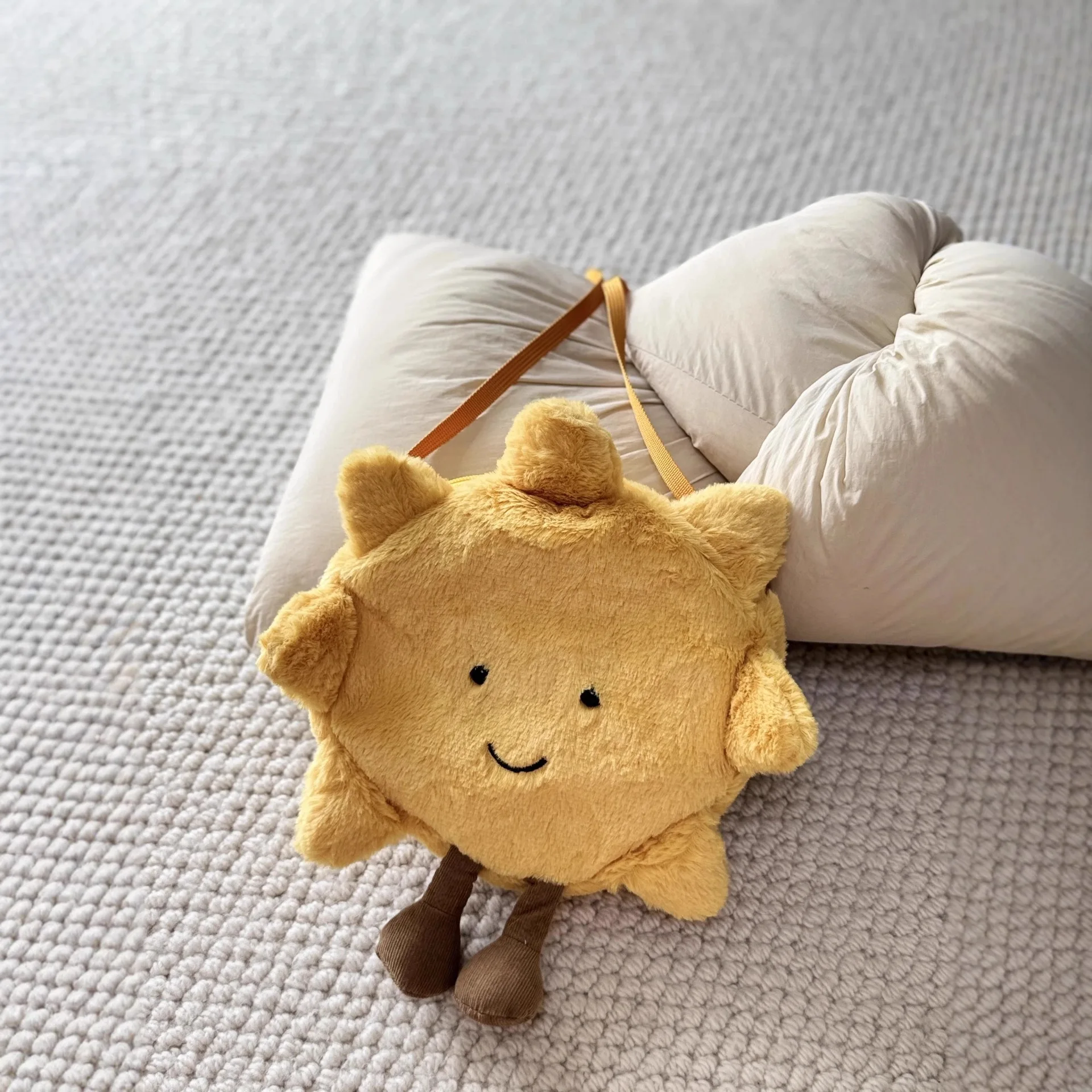 

Милая плюшевая сумка-кроссбоди в виде подсолнуха с улыбающимся смайликом, сумка через плечо, ко Дню святого Валентина