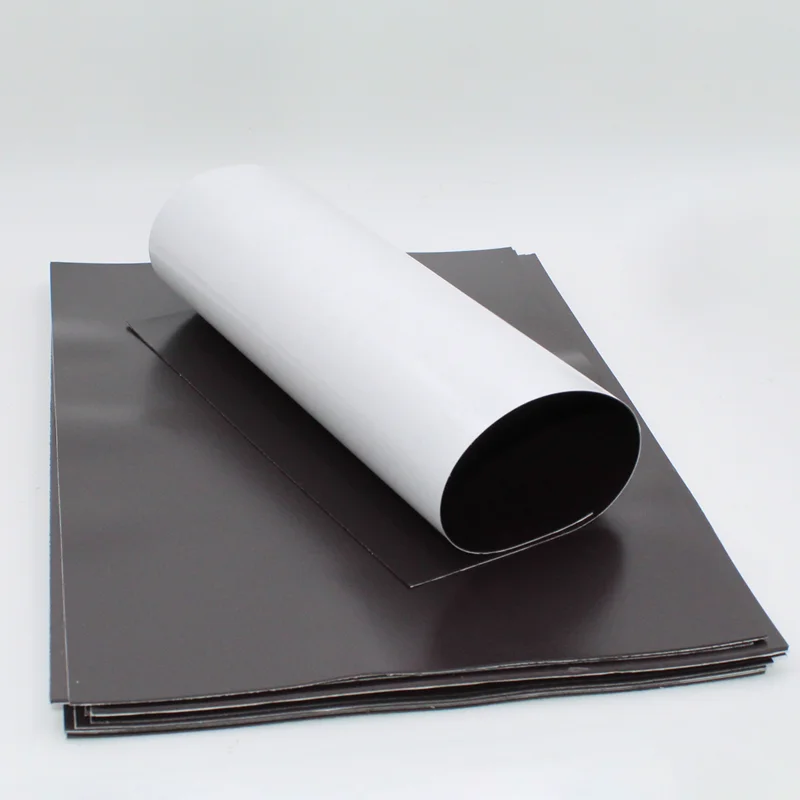 0,5/1,0/1,5mm A4 Magnetfolie Gummi Weiße Magnetische Aufklebermatte für Bild Foto Schneiden Basteln Kühlschrankmagnet Klebemittel – Detail 10