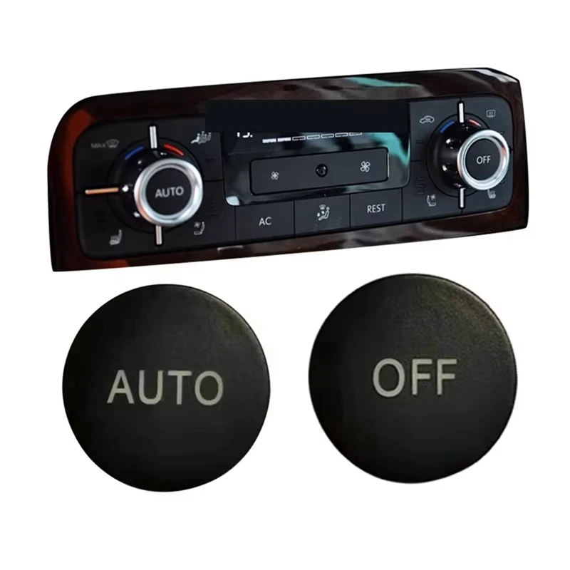 For Volkswagen Touareg Car Air Conditioning Switch Knob AUTO Button Cover OFF Panel Round Accessories