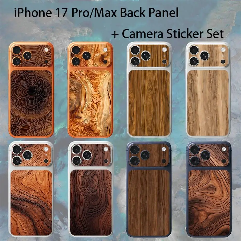 

Natural Wood For iPhone 17 pro Max/ pro Full Cover Decal Skin Wrap Colorful Rear Protective Sticker Film