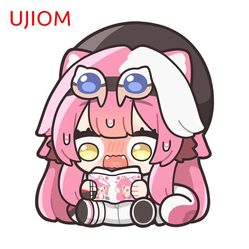 UJIOM Hololive Pink Style Graphics Wall Sticker Premium Eye Catching Design Waterproof Edgy Decal Suitable For Baby Nursery Room