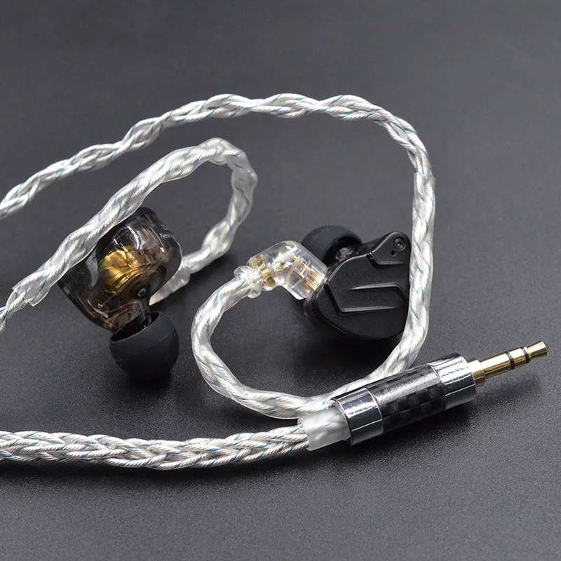 Core blue silver mixed upgrade cable kz earphone silver plating qdc fever  earphone audio replacement
