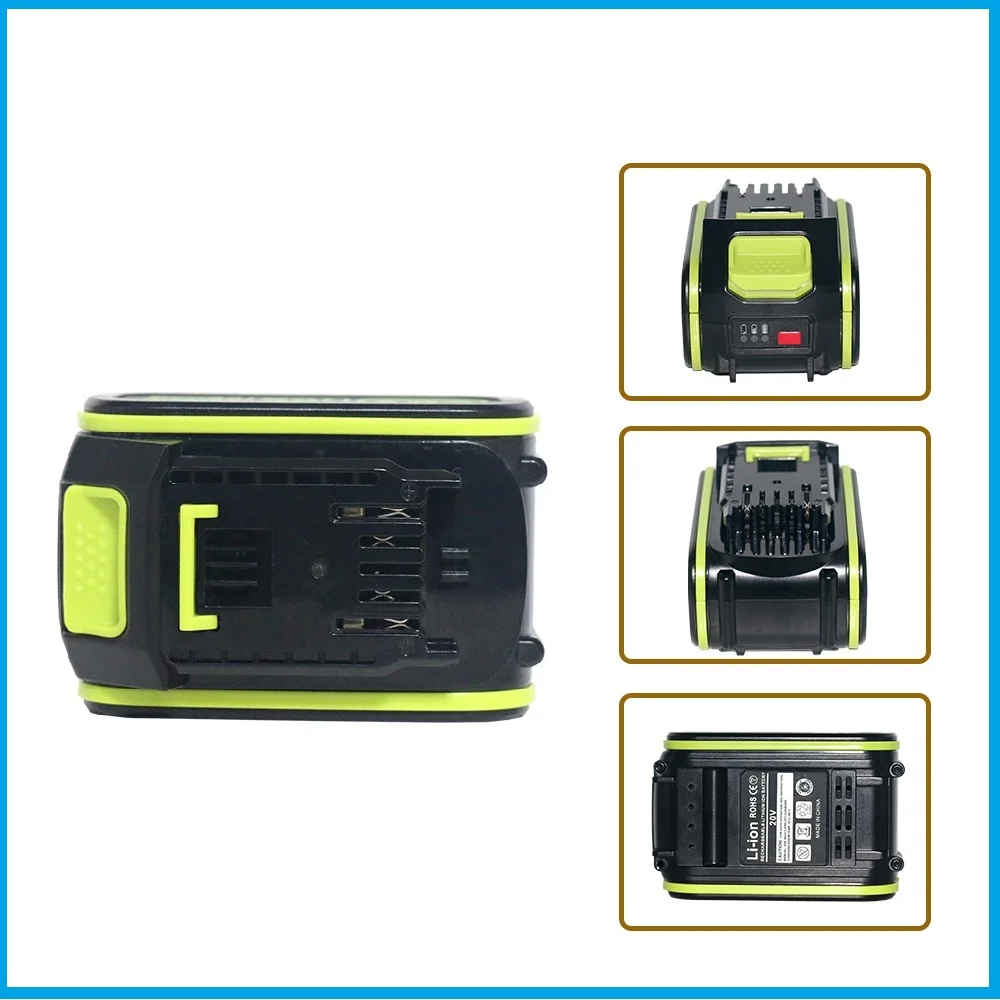 ل Worx 20 فولت 18 فولت 6Ah 5Ah 18650 ليثيوم قابلة للشحن استبدال البطارية WA3551 WA3553 WX390 WX176 WX178 WX386 أدوات كهربائية