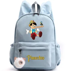 Plecak Disney Pinocchio dla dziewczynek chłopcy nastolatek dzieci plecak na co dzień torby szkolne podróżny królik uszy plecaki Mochila