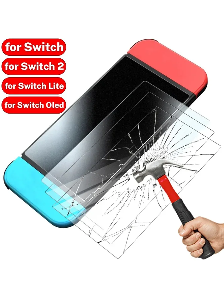 3/2/1 pièces verre trempé pour Nintendo Switch Lite/Switch Oled/Switch 2 protecteur d'écran HD clair anti-rayures Films de protection