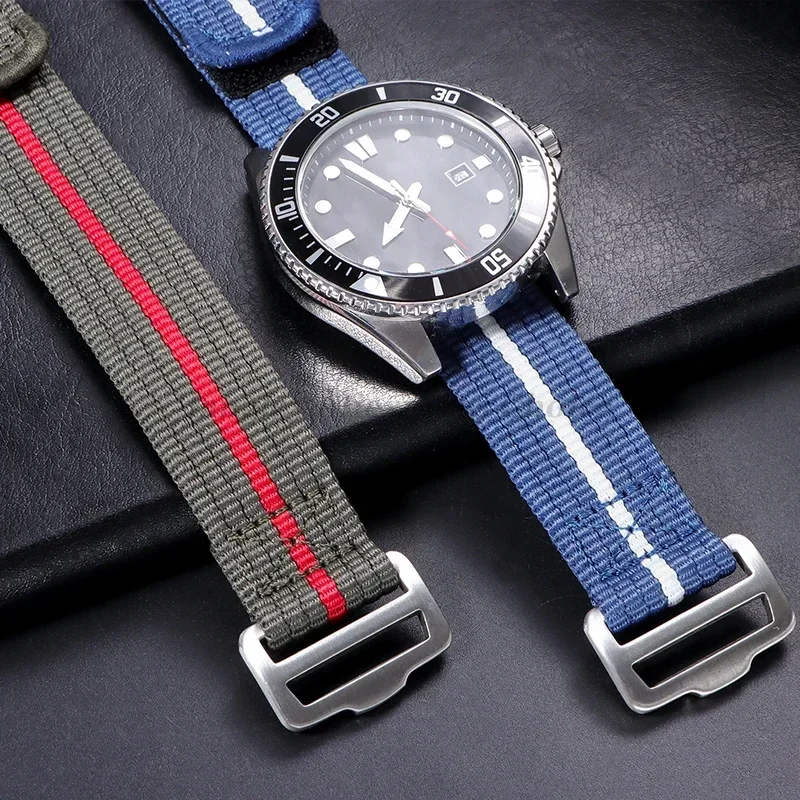 20mm 22mm High Quality Nylon Watch Strap for Seiko for Tudor Collar Hidden FXD/Biwan/1958 Series Canvas Military Sport Men Bands