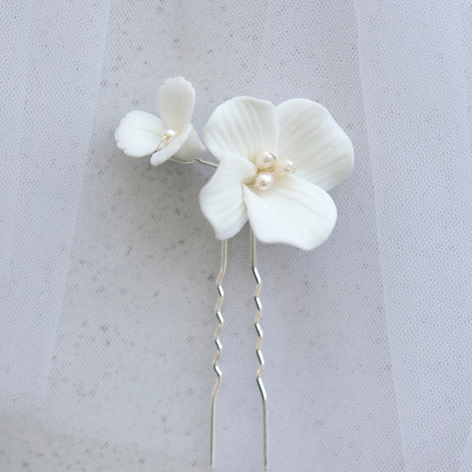 Women Hairpin Floral Hair Combs Pearl Bride Tiaras Hairpin Women Party Wedding Hair Clip Headpieces Bridal Pearl Hair Pins