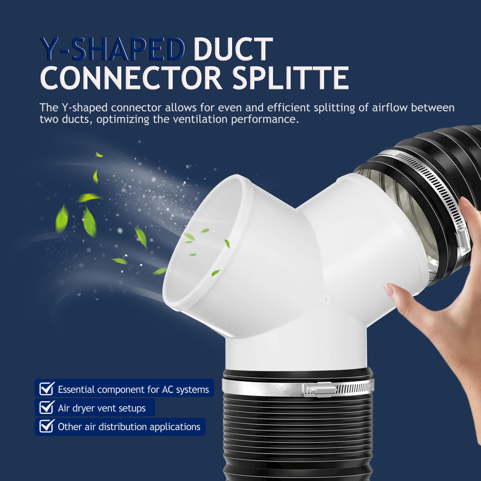 بولي كلوريد الفينيل Y موصل القناة الفاصل خرطوم فرع مشترك 3 طريقة وصلة أنابيب Y نوع مشترك مجفف تنفيس موصل تدفق الهواء تحسين الأنابيب