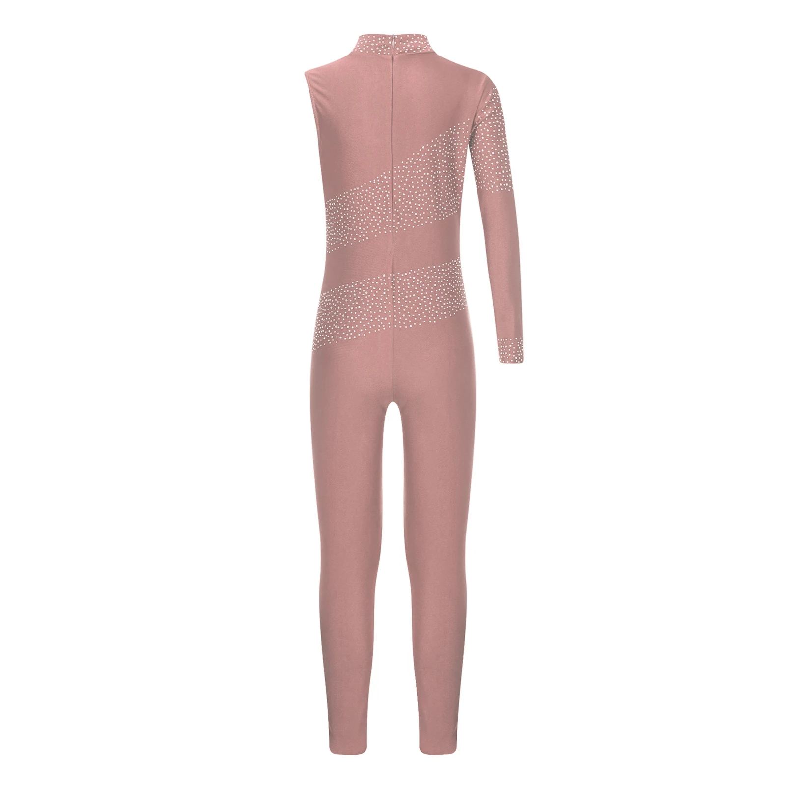 Kids Girls Ballet Dance Jumpsuit Long Sleeve Figure Skating Bodysuit Full Length Leotard Rhythmic Gymnastics Workout Dancewear