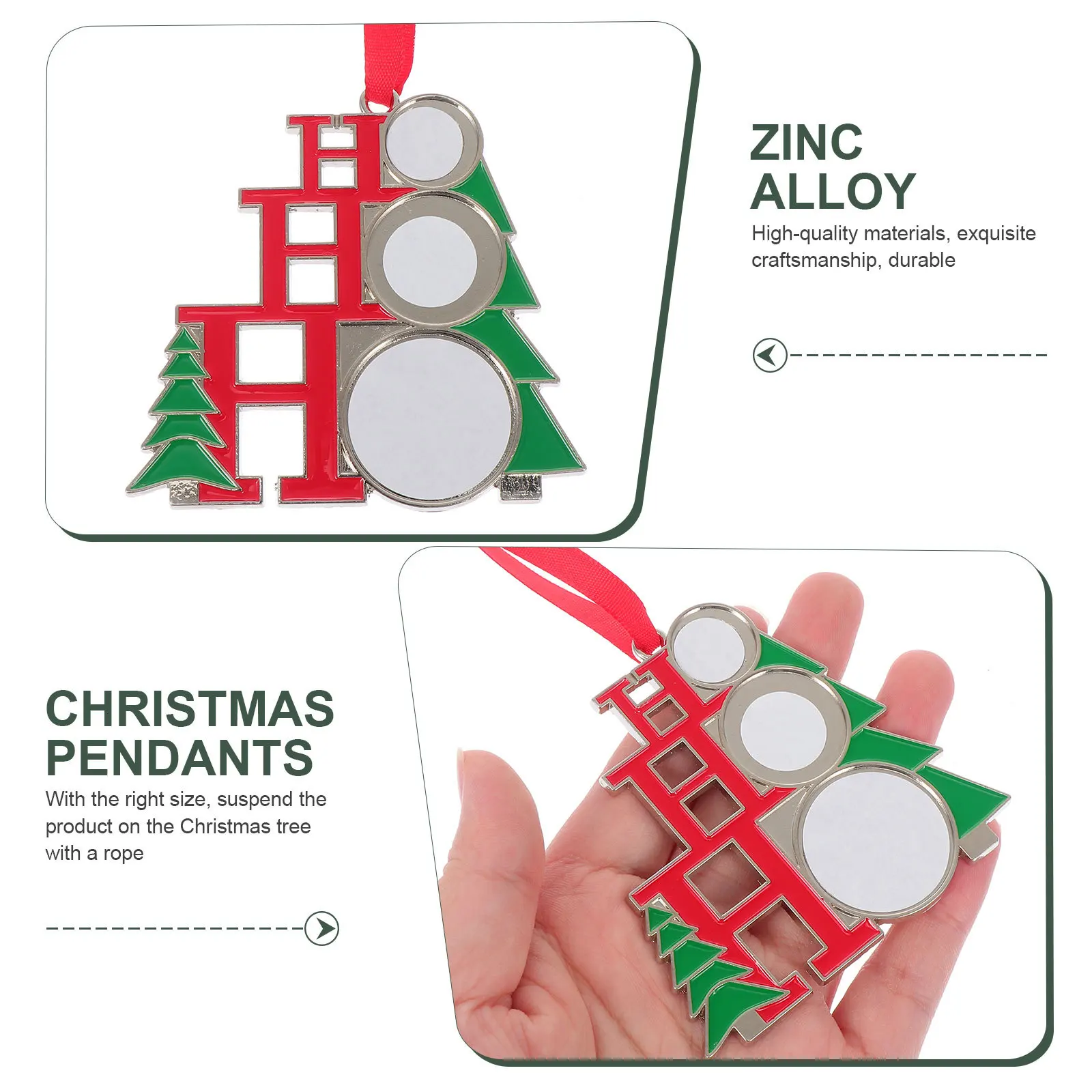 

Christmas Photo Frame Pendant Diy Decoration Hanging Ornament For Tree Wall Window Garden Party Xmas Alloy Picture Frame Pendant