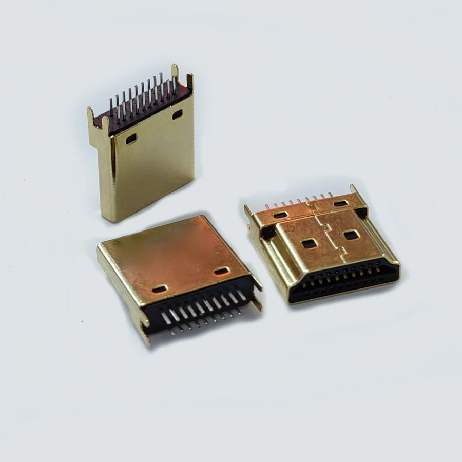 20/50PCS 19PIN HDMI Male Jack/Plug Connector 19P 1.6MM 180-Degree Gold-Plated