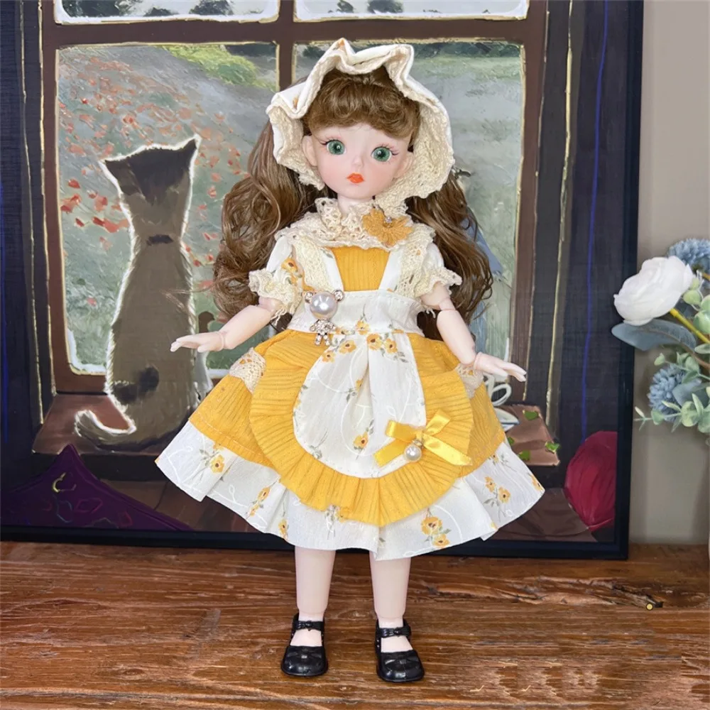 1 Set 1/6 SD 30cm with Clothes Long Hair Multi-style Dress Up with Wig Make Up Elegant Makeup Ball Joint Girl Gift