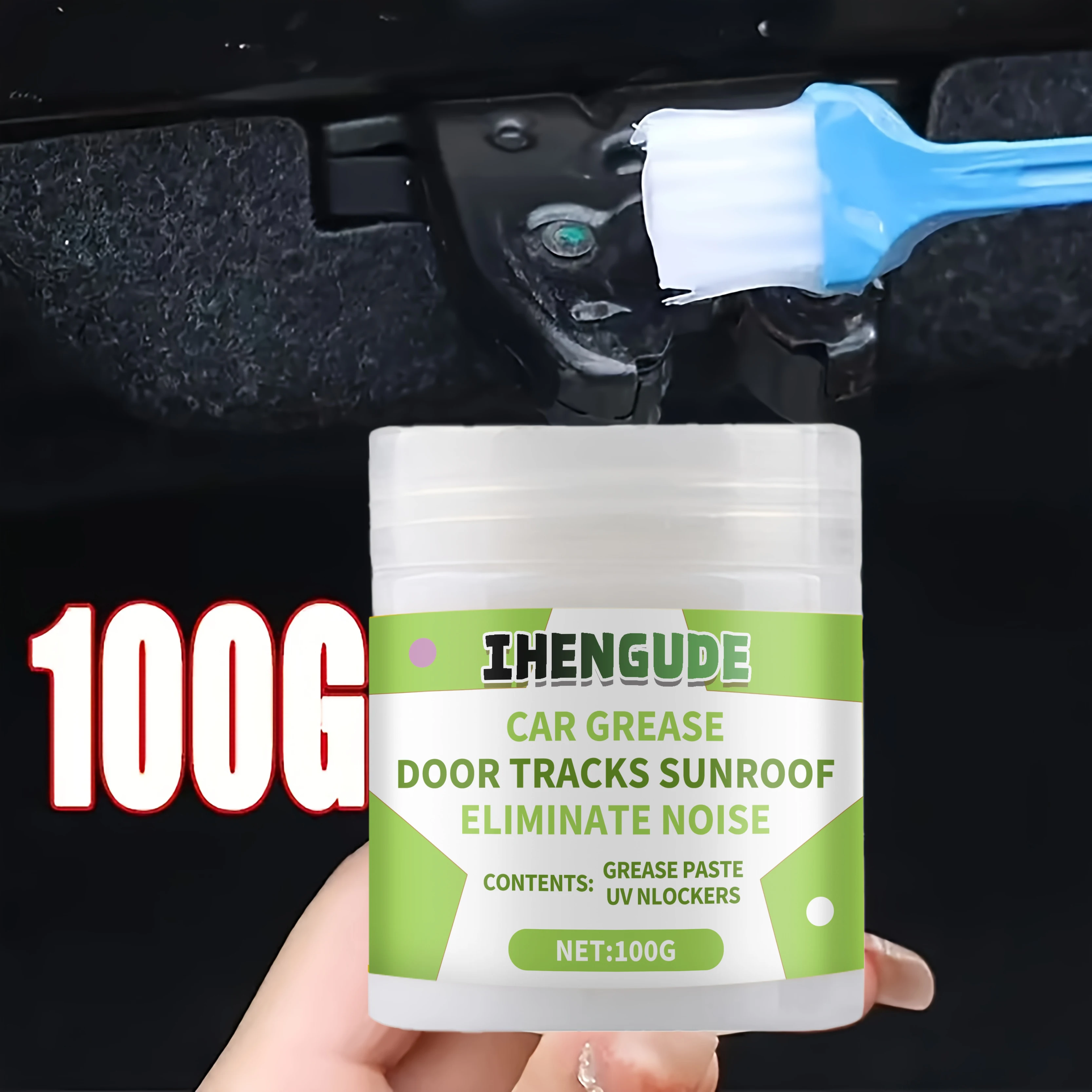 High-Performance Multi-Purpose Automotive Interior Lubricant - Heavy-Duty Door Rails, Window Regulators, Hinges and Lock Grease - Non-Sticky, Corrosion-Resistant, Long-Lasting White Gel Formula, Provi image 3