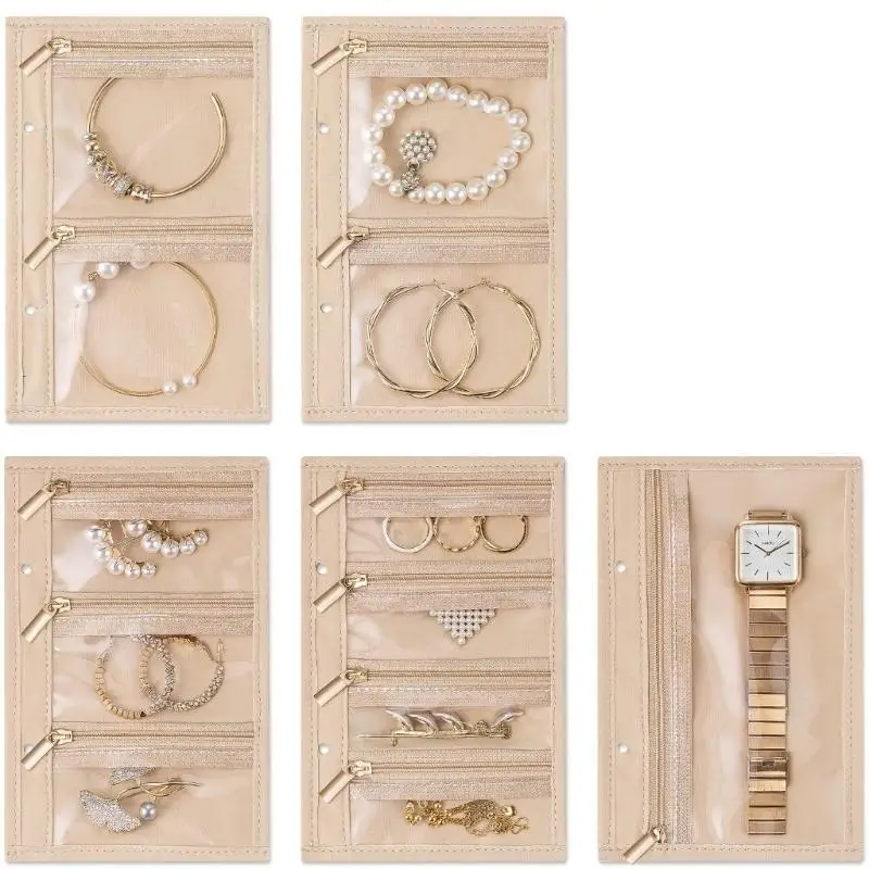 

31BB Portable Jewelry Case PVC Texture Perfect for Traveling and Organizing Jewelry