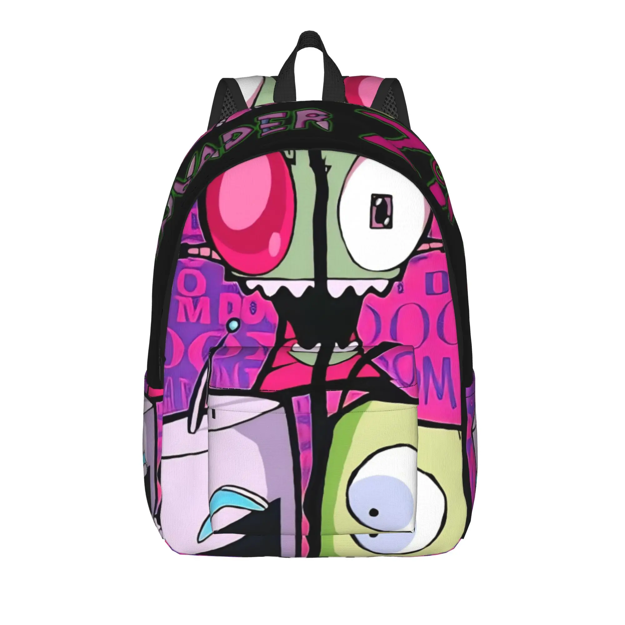 Invader Zim Gir Dib Robot Backpack American Animated Workout Backpacks Male Design Soft School Bags Modern Rucksack