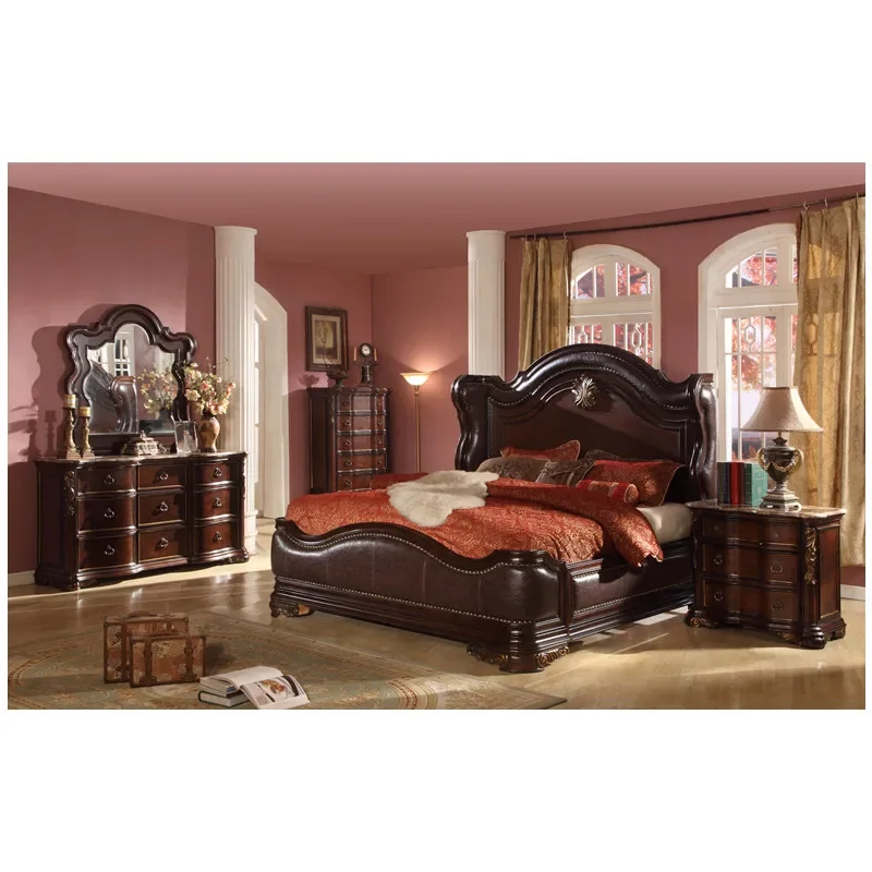 

A Antique Furniture Comfortable Wooden Bed for Bedroom Furniture WA191