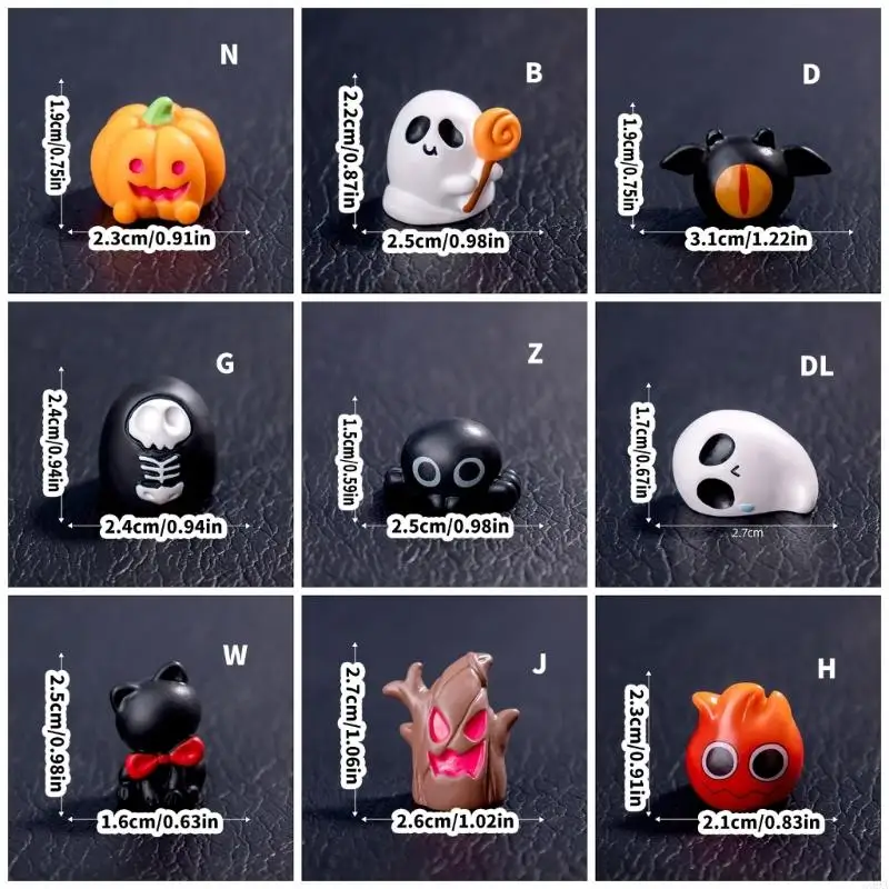 G99A Halloween Bí ngô thu nhỏ Bức tượng quái Trang trí nhà Đồ trang trí sưu tập