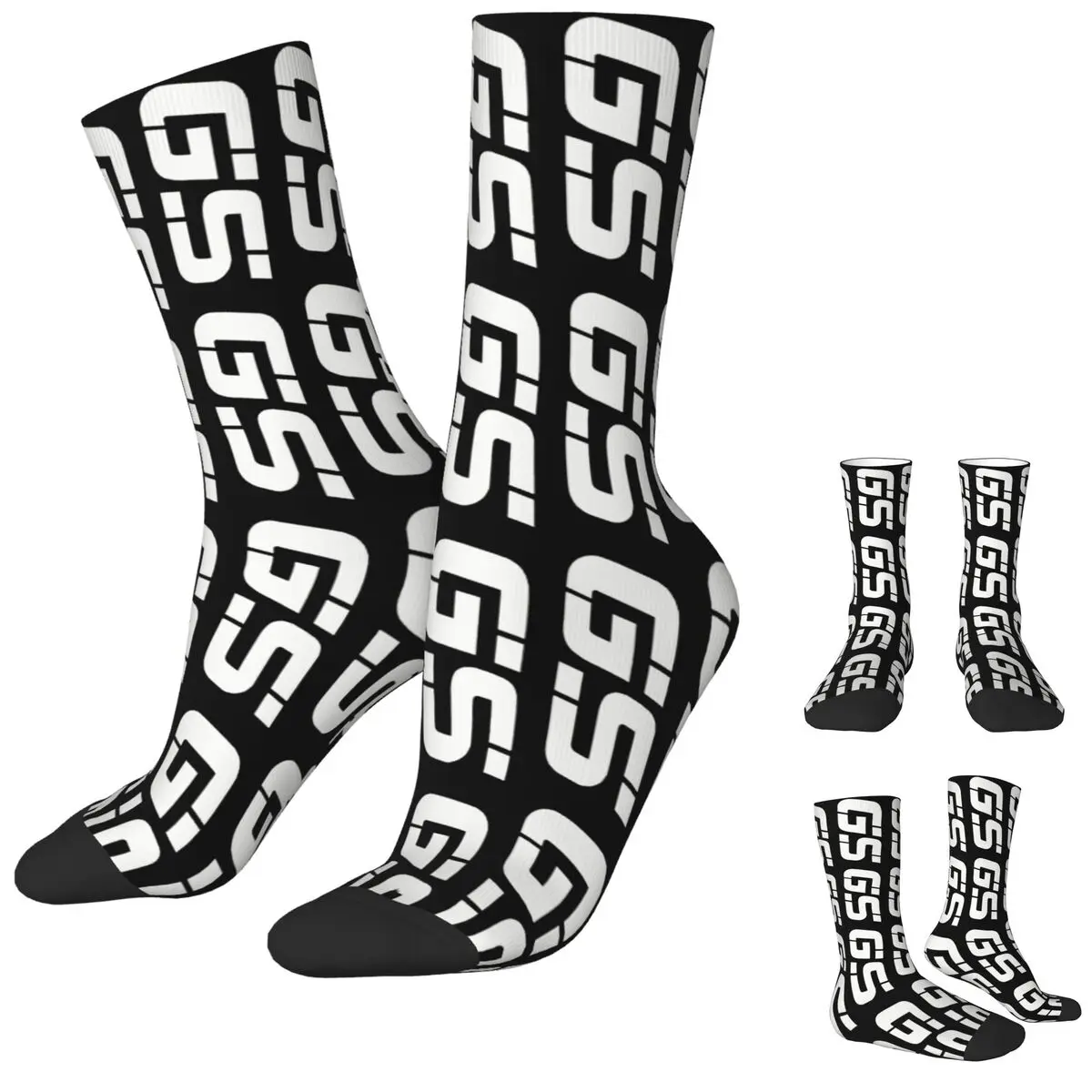 Winter Warm Harajuku Unisex GS Logo Socks Motorcycles Motocross Breathable Soccer Socks