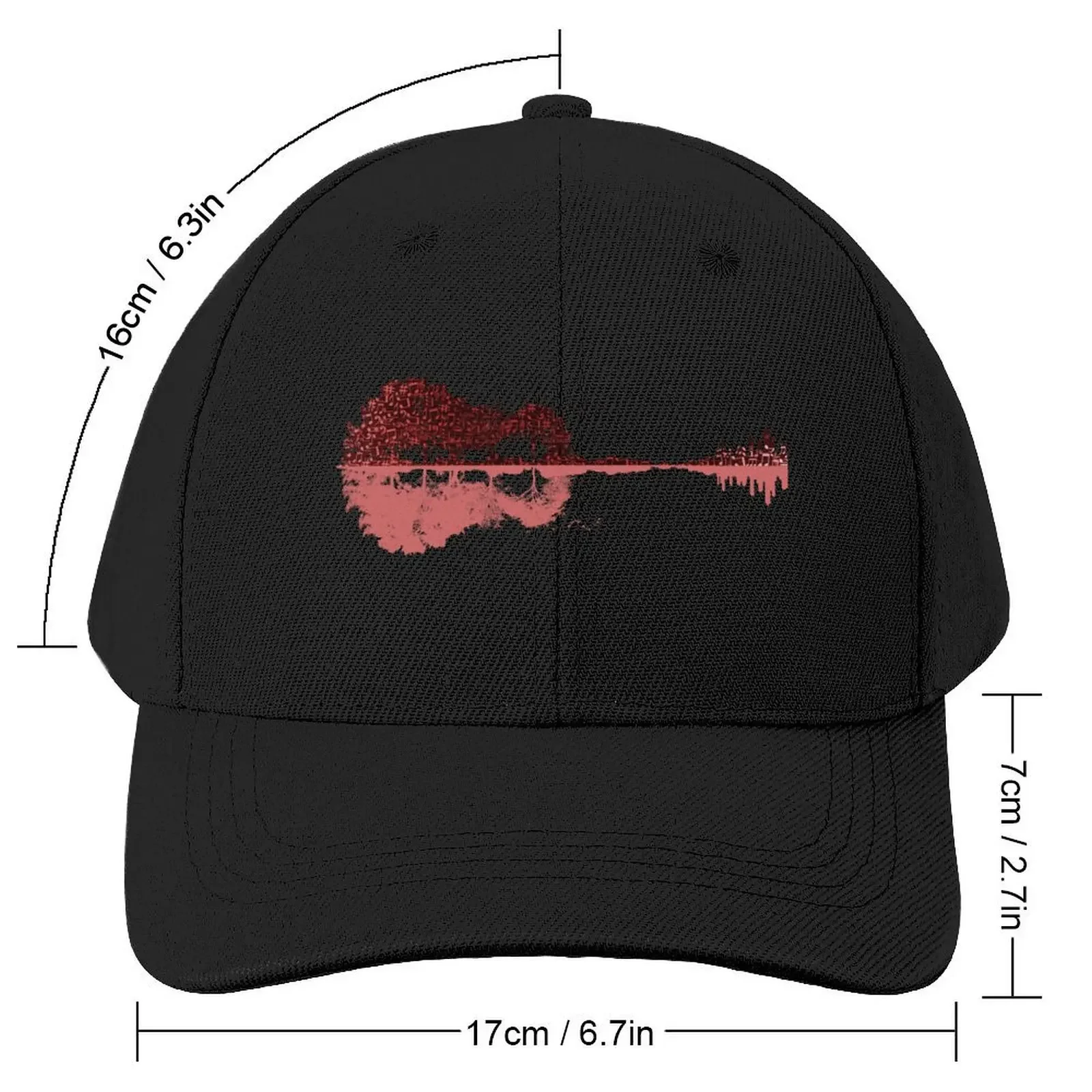 Nature Guitar - Musical Notes - Red Baseball Cap party Hat dad hat |-F-| summer hat Caps For Women Men's