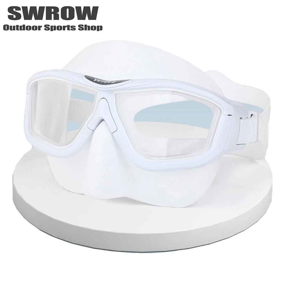 Professional Anti Fog High-Definition Large Frame Diving Goggles Free Style Scuba Diving Mask Floating Swimming Full Face Mirror