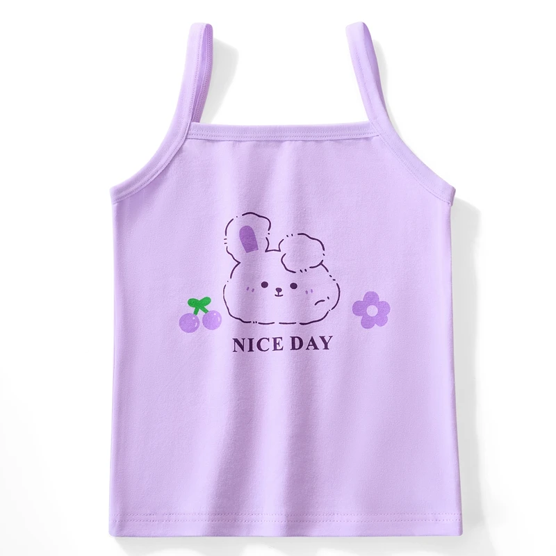 3pcs/Lot Girl Cotton Singlet Tops Breathable Underwear Tank Kids Quality Undershirts Cute Tank Tops Size 3-10T