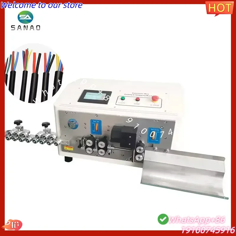 CE Certificate Automatic Insulation Outer Jacket Cable Stripper Flat Round Sheathed Cable Wire Cutting and Stripping Machine