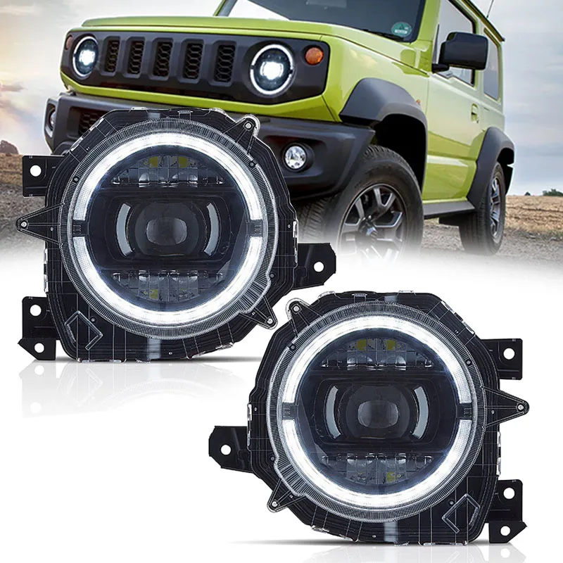 Car Led Headlights For Suzuki Jimny 2018 2019 2020 2021 2022 2023 Accessories Modified Full Led DRL Front Lights Assembly