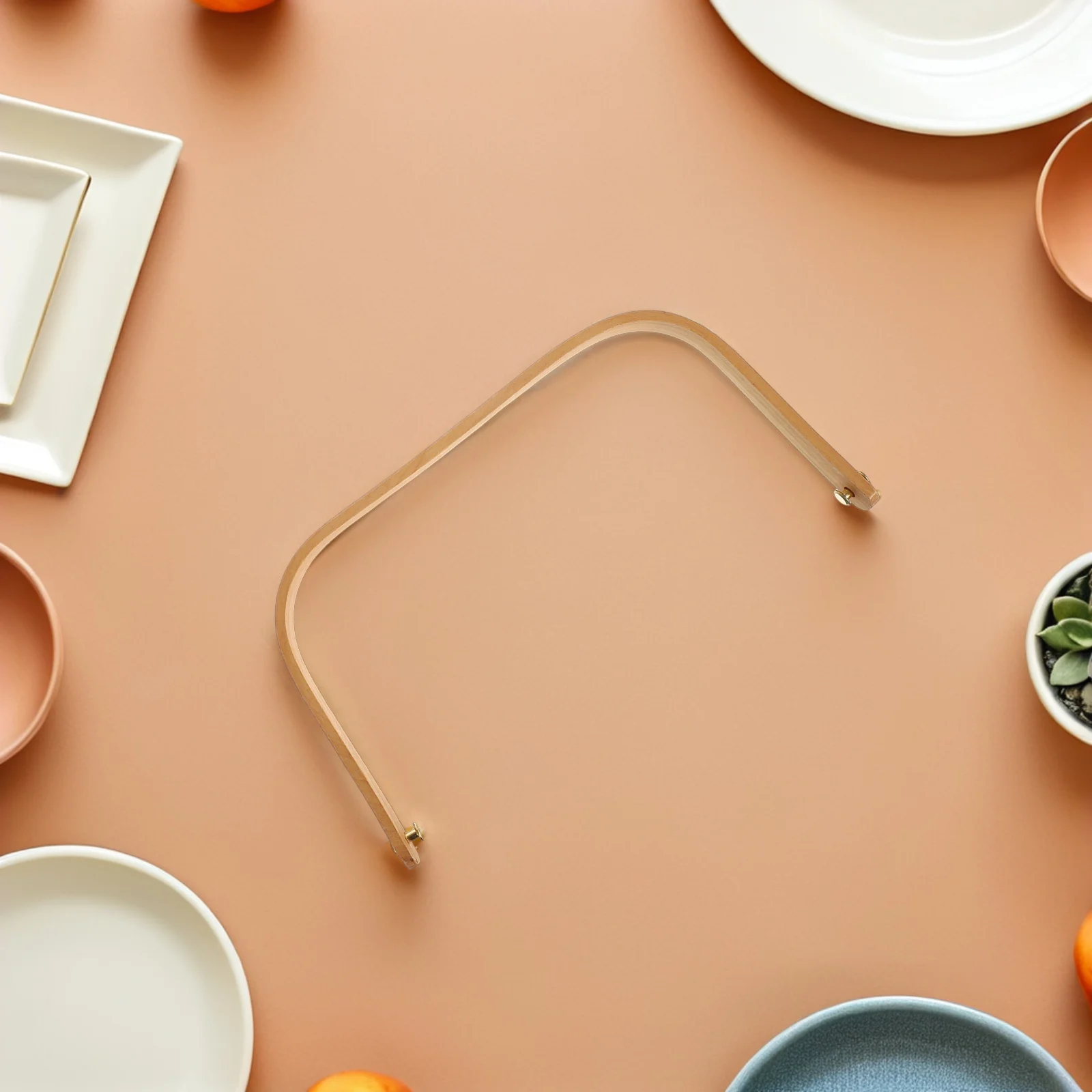 

2Pcs Solid Wood Fruit Platter Handles Ergonomic U-Shaped Tray Handles Replacement for Ice Buckets Smooth Wooden Grip