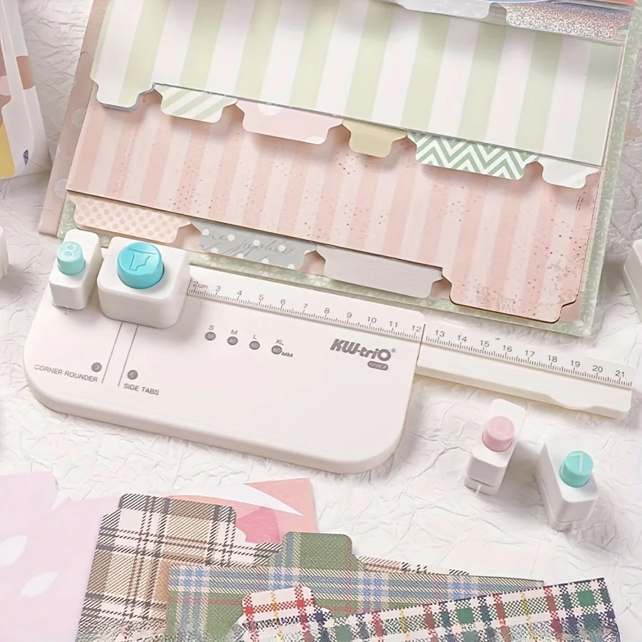 Creative separator rounded corner DIY making board, multi-functional bookmark index label punching and making tool