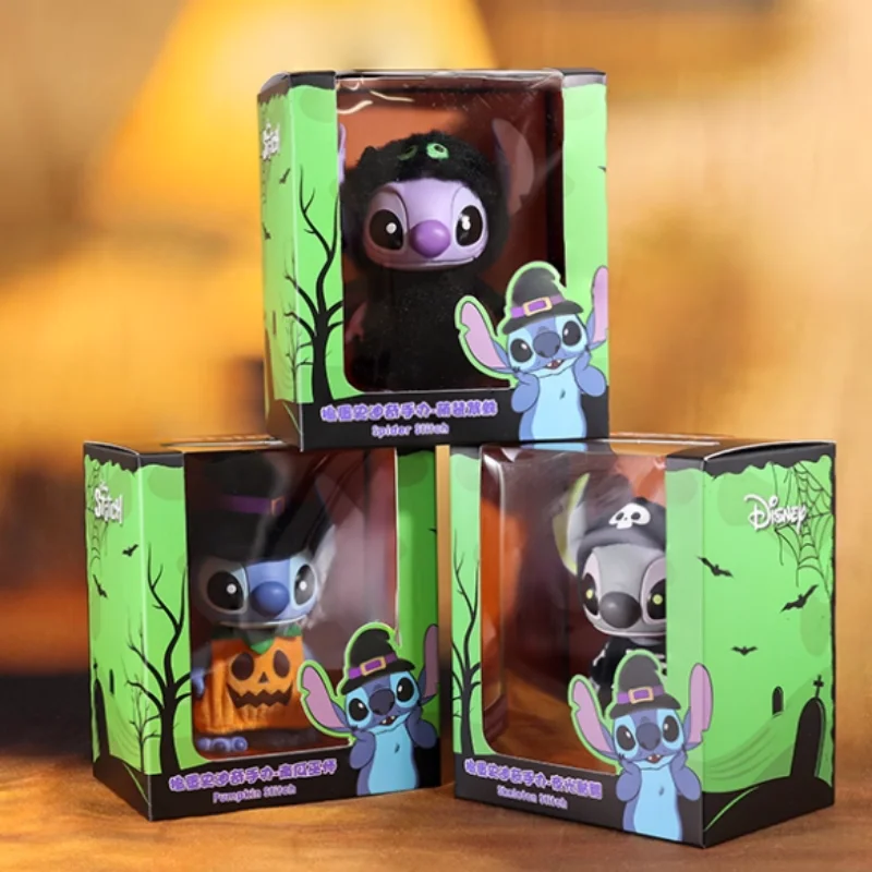 

Новый Хэллоуин Стич Непослушная Стич Фигурка Тыква Волшебник Светящийся Скелет Аниме Фигурка Модель Кукла Декор Стола Орнамент Подарки