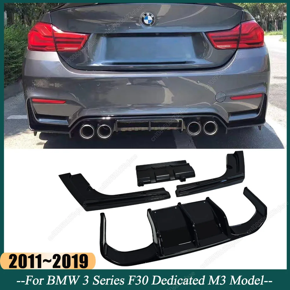 Задний диффузор-спойлер для бампера, тюнинг-комплект для BMW 3 серии F30, специально для модели M3, 2011-2019 гг.