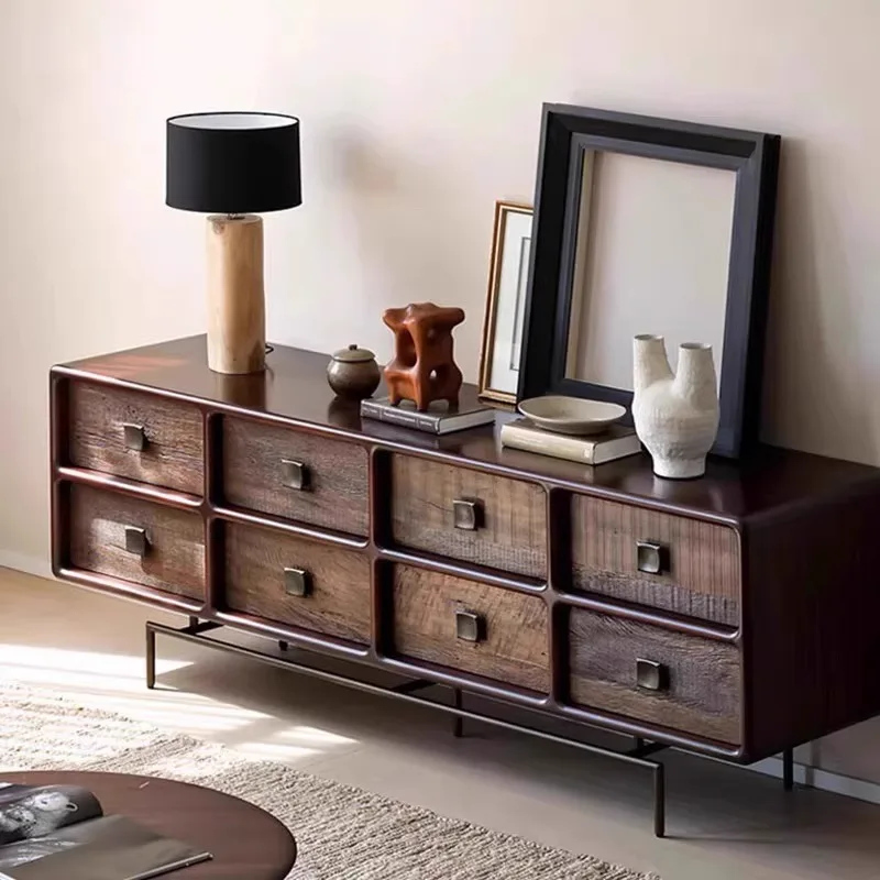 أدراج غرفة النوم خزائن غرفة المعيشة القهوة الرجعية المطبخ فندق خزائن غرفة المعيشة تخزين خزانة جانبية أثاث Vitrina المنزل