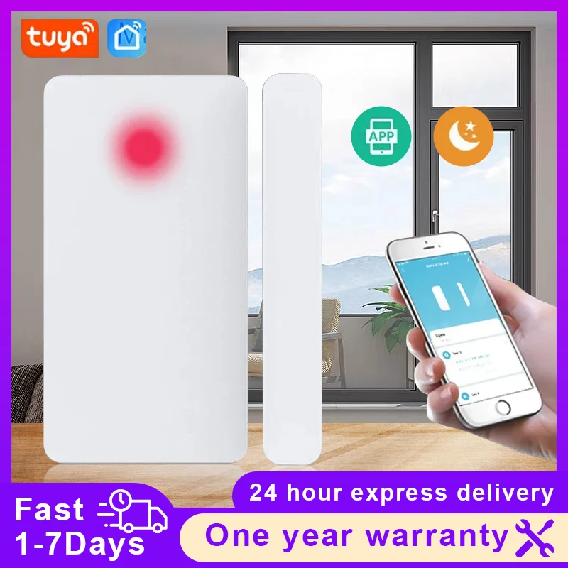 Tuya ZigBee 3.0Smart Door and Window Alarm  Mobile APP Remote Intelligent Reminder OpenClose Status Door Magnetic Security Alarm