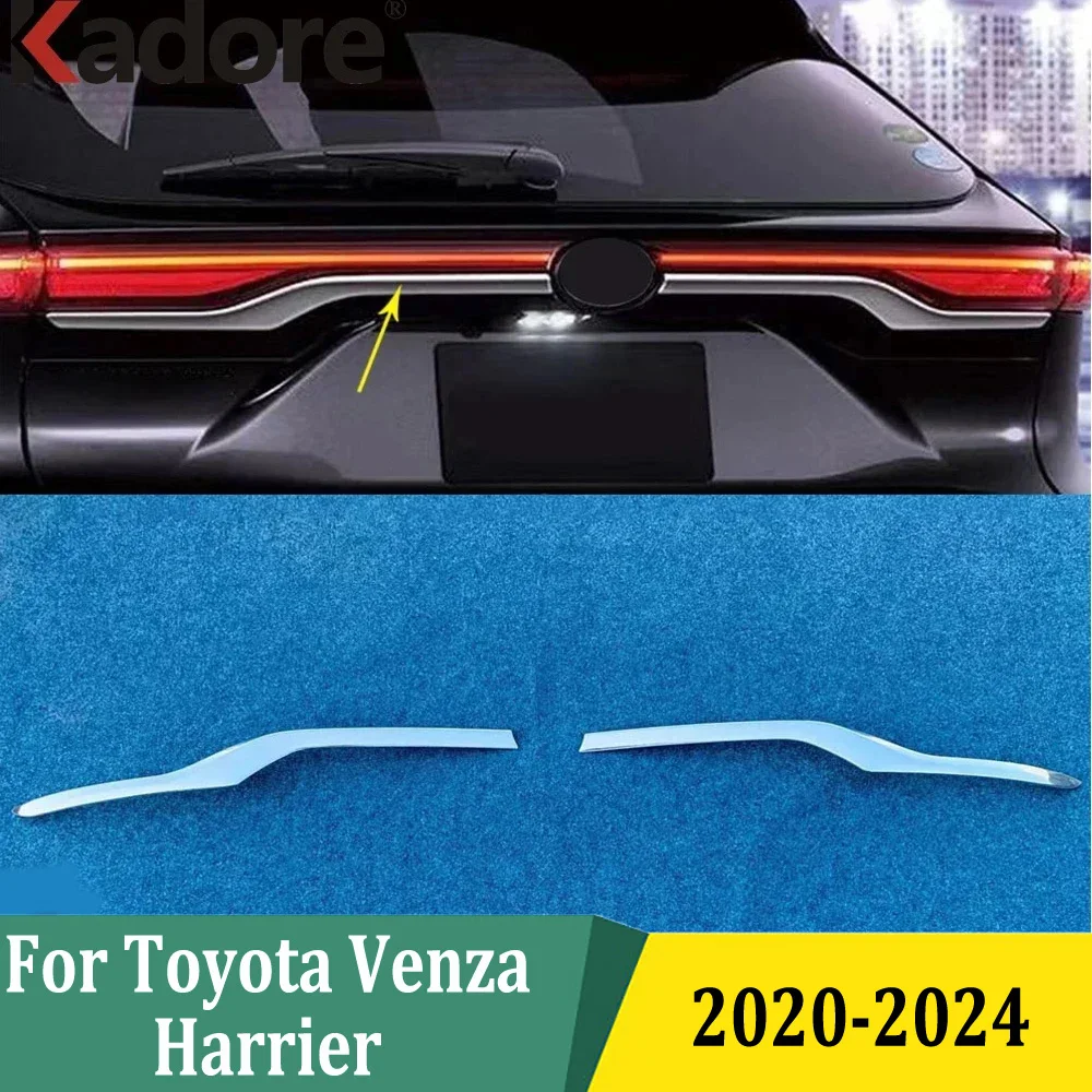 For Toyota Venza Harrier 2020 2021 2022 2023 2024 Chrome Rear Trunk Lid Cover Tail Gate Protector Trim Exterior Car Accessories