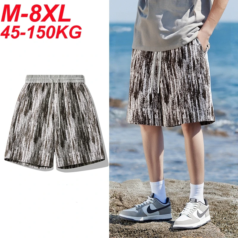 Plus Size 8xl Shorts Men Summer Loose Breathable Short Trousers Camping Outdoor Oversized 6xl 7xl Sports Sweatpants Male