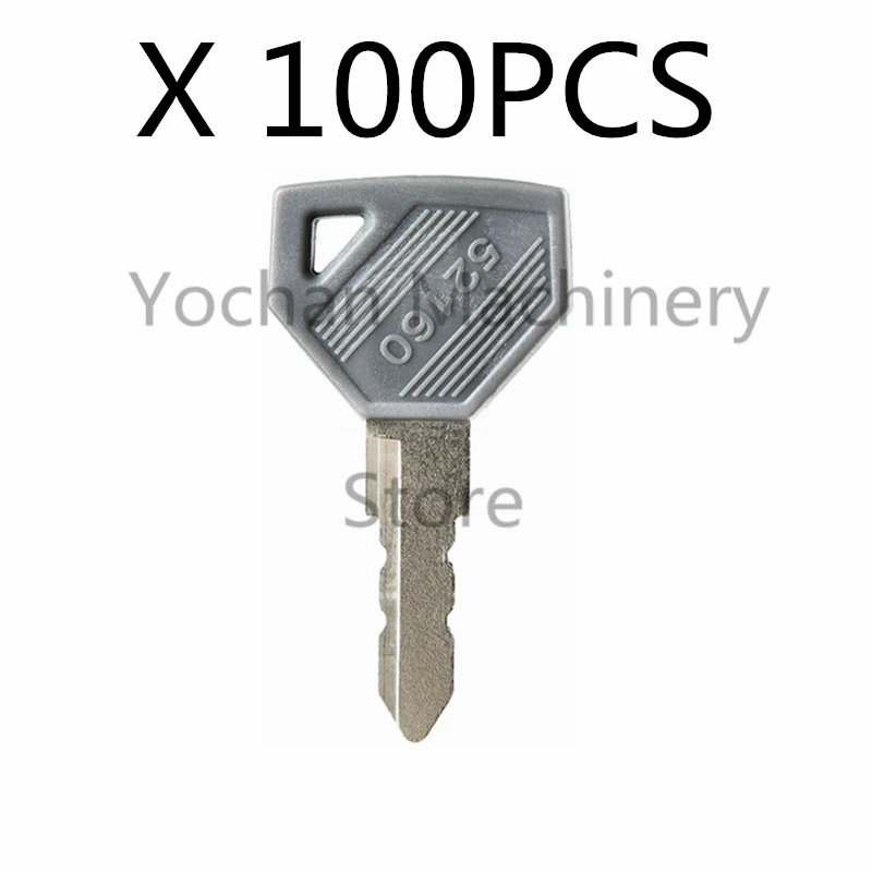 100 PCS 52160 Key For Yanmar John Deere Tractor Ignition Starter Switch 194155-52160 198360-52160 198162-52150 EX450 EX2900