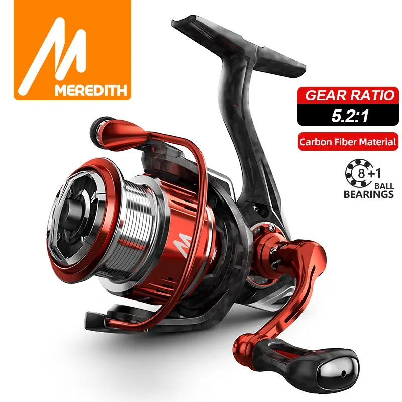 MEREDITH ZE Series Spin Finesse System Spinning Reel 5KG Max Drag 8BB+1RB 5.2:1 Gear Ratio 160g Weight Fishing Reel