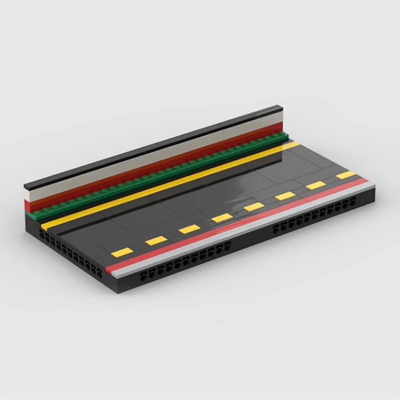 202 pçs moc modular streetscape pista de corrida carros modelo blocos de construção brinquedo ideia educação presentes natal criativo