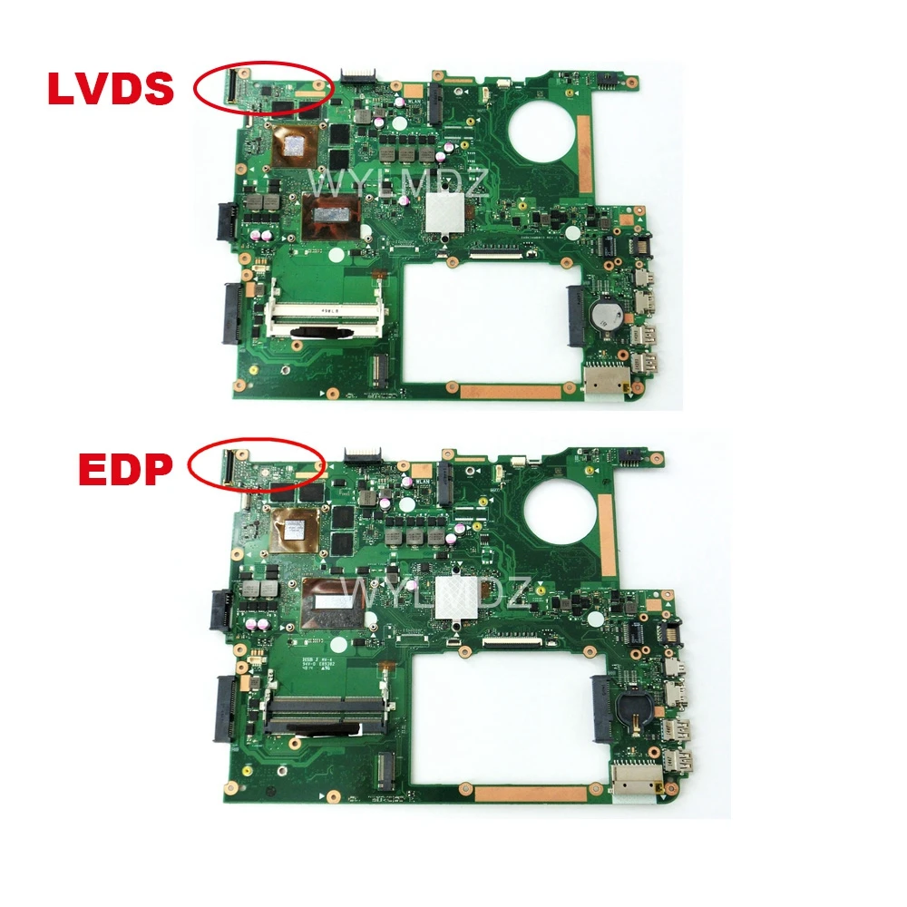 G771JM Mainboard For ASUS ROG G771JW G771JM G771JK G771J G771 Laptop i5/i7-4th Gen CPU GTX860M/GTX960M GPU LVDS/EDP Motherboard