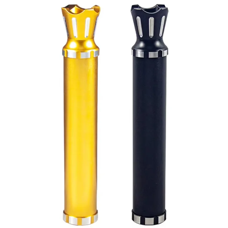 

High Quality Multifunction Cigar Tube Aluminum Alloy Air Tight & Smell-Proof 3-in-1 With Holder Punch Accessory Crown Shape