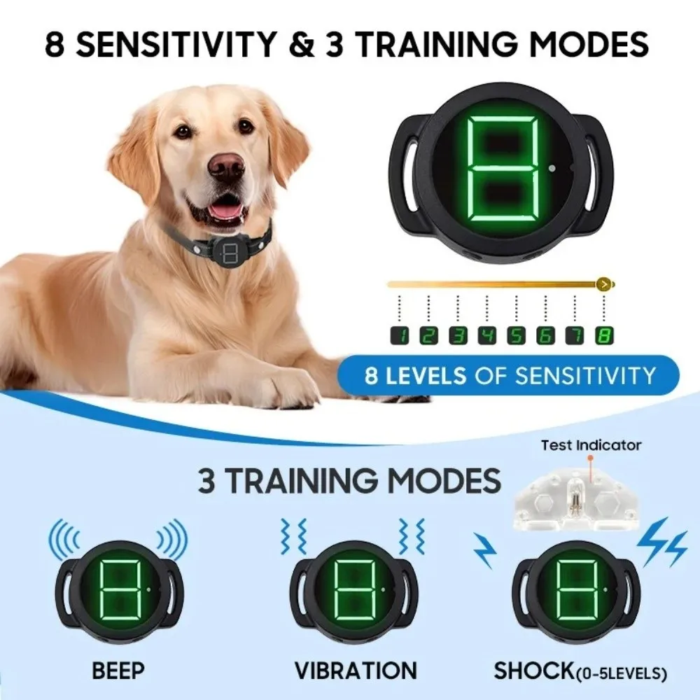 

Rechargeable Smart Dog Anti Bark Device Remote Control Vibration Mode Dog Training Collar Waterproof Beep Mode