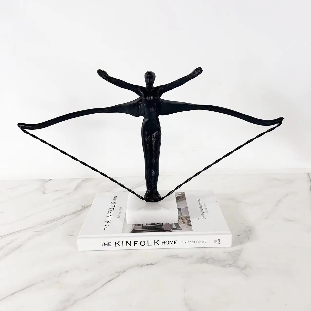 Modern Metal Figure Statue, Aluminum Art Sculpture for Home Office Decor, Minimalist Human Form Decor for Living Room, Desk Top