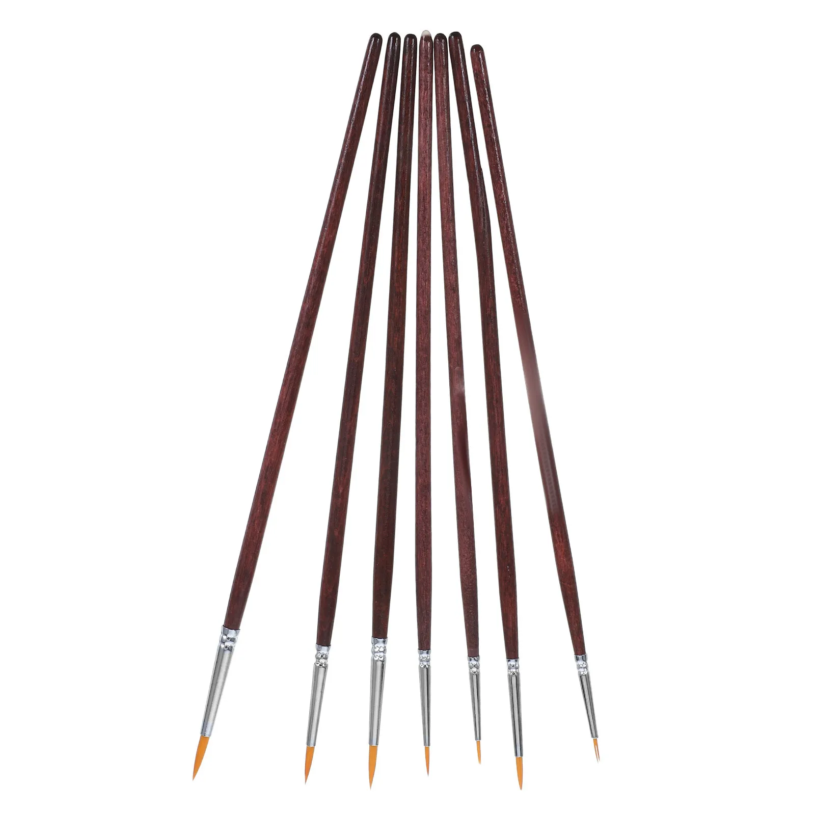 

7Pcs Tiny Detail Paint Brushes Nylon Bristles Smooth Stroke Liner Brushes for Oil Acrylic Watercolor Painting Fine Lines Artist