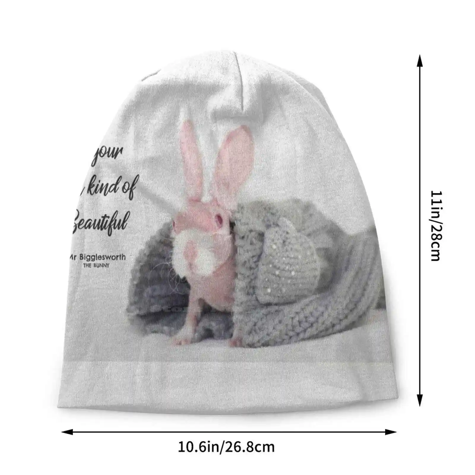 Mr Bigglesworth The Bald Rabbit-Be Your Own Kind Of Beautiful Knitted Hat Warm Beanie Outdoor Caps Mr Bigglesworth The Rabbit